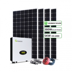 25 años de garantía 5kw rejilla atado sistema de energía solar para uso doméstico
