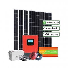 Sistema de energía solar fuera de la red con batería.