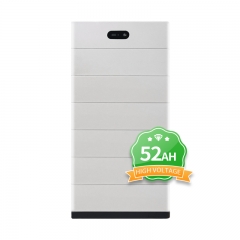 Almacenamiento de batería solar fotovoltaica 51.2V 100ah 200ah Almacenamiento de batería de energía renovable apilable para el hogar