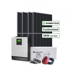 Fácil instalación residencial 5kw fuera de la red de sistema de energía solar