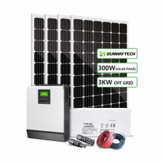 Uso residencial 3kw fuera del sistema de energía solar de red