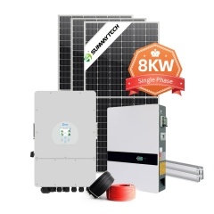 Sistema de almacenamiento de energía solar híbrido monofásico de 48V 8kw para uso doméstico