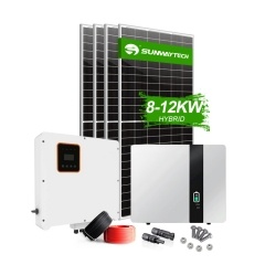 Sistema solar de 8kw, 10kw, 12kw con batería de litio, sistema solar doméstico híbrido, sistemas fotovoltaicos de almacenamiento de energía