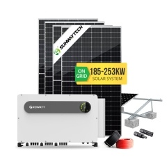 Sistema solar fotovoltaico conectado a la red de 185-253 KW con almacenamiento de energía