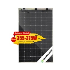 Paneles solares monocristalinos Sunway 355-375w eficientes y duraderos para balcones residenciales